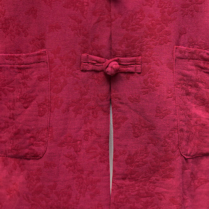 Camicia e pantaloni da donna in cotone jacquard a maniche lunghe con bottoni a rana e tasche Buddha Stones - image 11