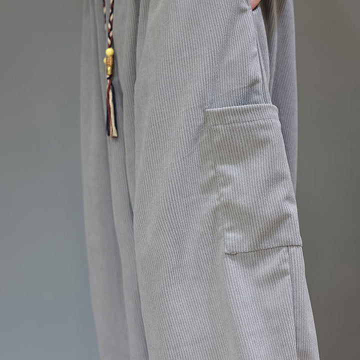 Pantaloni da uomo in cotone alla caviglia con tasche, tinta unita, modello Buddha Stones Spring - image 18
