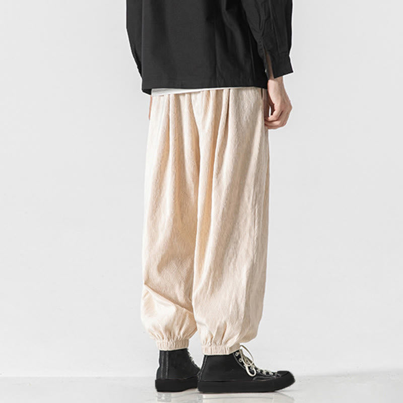 Pantaloni da uomo in cotone con tasche, coulisse e polsini elastici con motivo Buddha Stones - image 27