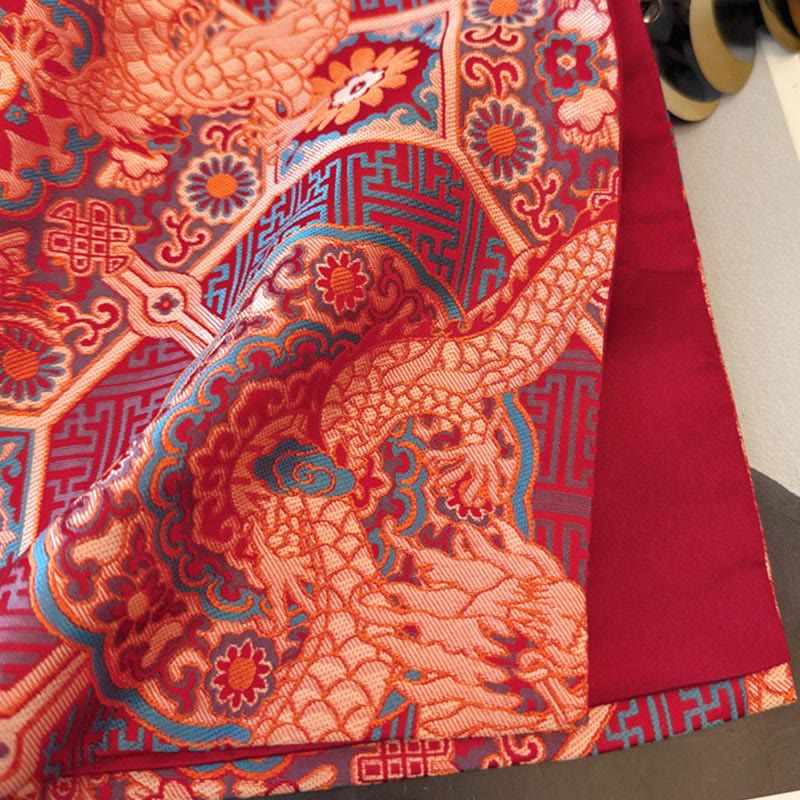 Camicia da donna con gilet, gilet e bottoni in bambù, motivo jacquard, motivo Buddha Stones Frog Dragon Flower - image 7