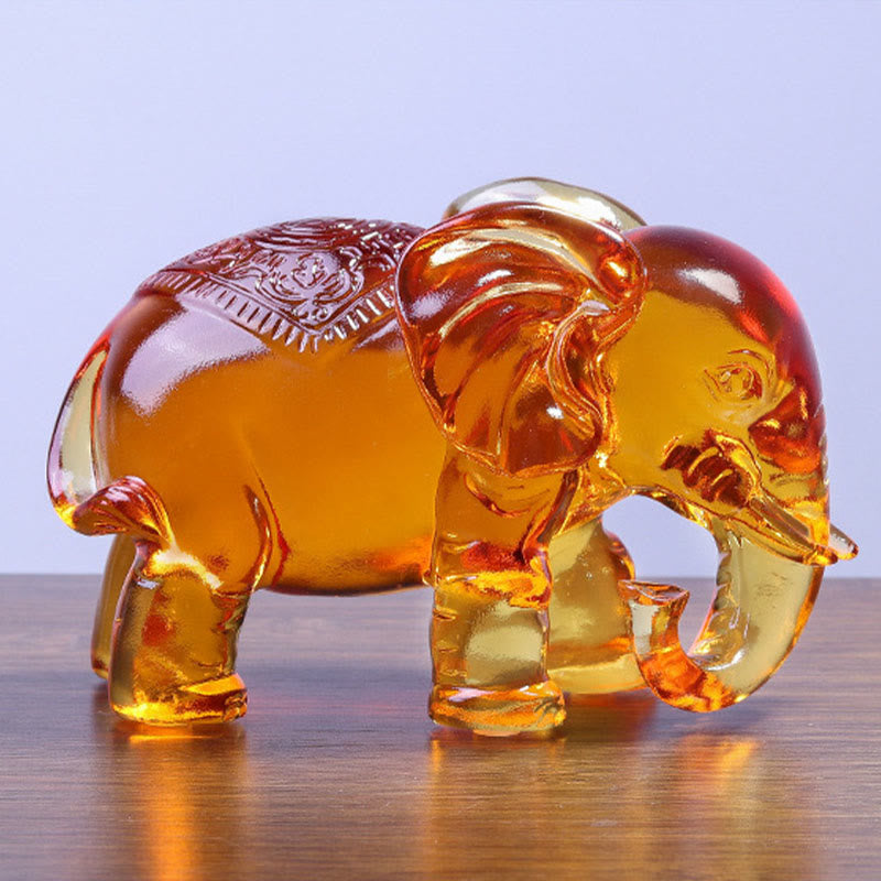 Buddha Stones in cristallo giallo Liuli, proboscide di elefante, design su e giù, forza, decorazione per la casa - image 4