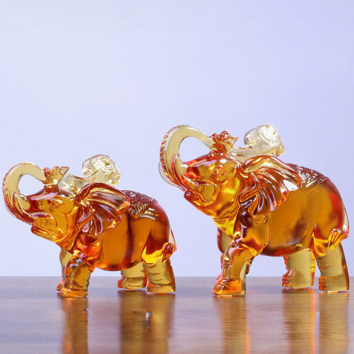 Buddha Stones in cristallo giallo Liuli, proboscide di elefante, design su e giù, forza, decorazione per la casa - image 21