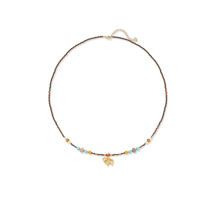 Collana con ciondolo con protezione per l'occhio di tigre Buddha Stones, anno dorato del cavallo - image 6