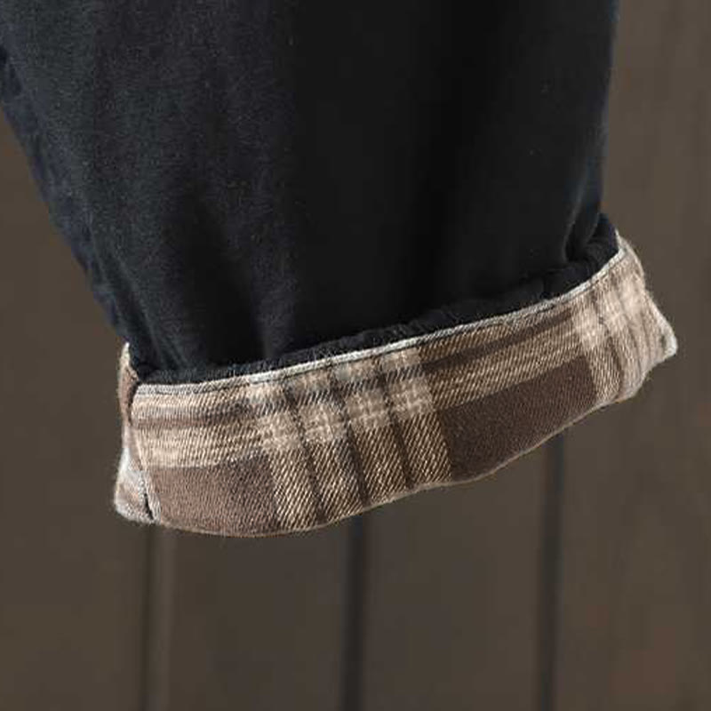 Pantaloni harem termici invernali con coulisse e fodera in pile da donna Buddha Stones con tasche - image 13