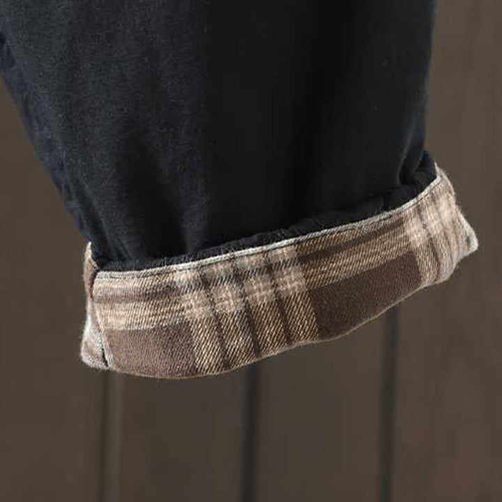 Pantaloni harem termici invernali con coulisse e fodera in pile da donna Buddha Stones con tasche - image 13