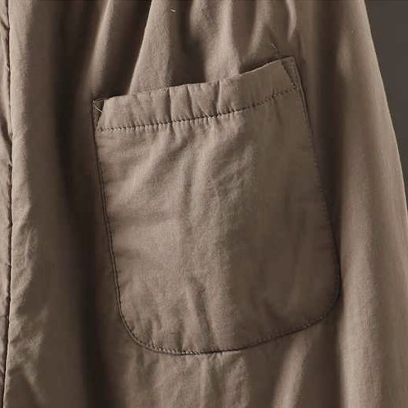 Pantaloni harem termici invernali con coulisse e fodera in pile da donna Buddha Stones con tasche - image 6