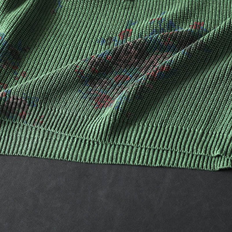 Maglione con cappuccio a maniche lunghe in cotone lavorato a maglia floreale da donna Buddha Stones - image 19