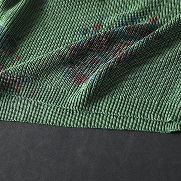 Maglione con cappuccio a maniche lunghe in cotone lavorato a maglia floreale da donna Buddha Stones - image 19