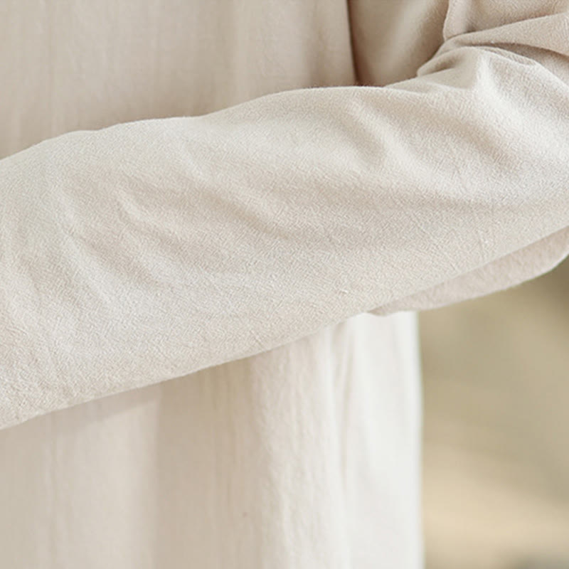 Completo da donna con motivo Buddha Stones, composto da maglietta a maniche lunghe con scollo a V e pantaloni a gamba larga, ideale per la meditazione zen. - image 9