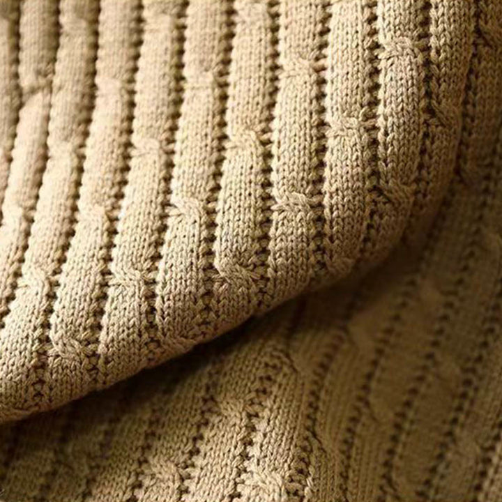 Maglione da donna in cotone con scollo rotondo e maniche lunghe, motivo patchwork invernale Buddha Stones - image 5