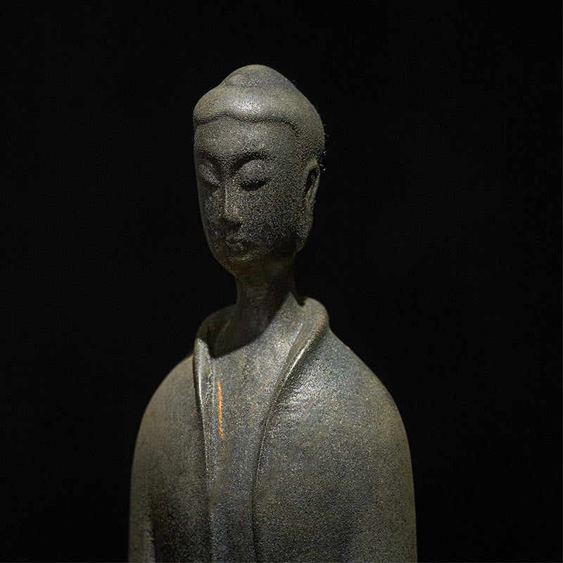 Buddha Stones Fatto a Mano Buddha Sakyamuni Polvere di Ferro Ruggine Statua in Resina Decorazione per la Casa - image 13