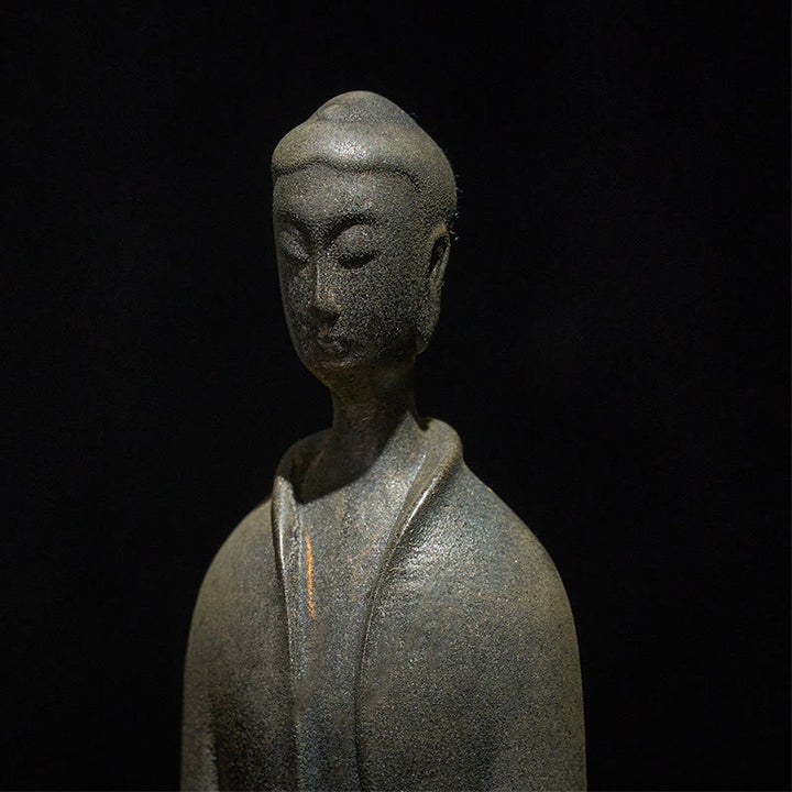 Buddha Stones Fatto a Mano Buddha Sakyamuni Polvere di Ferro Ruggine Statua in Resina Decorazione per la Casa - image 13