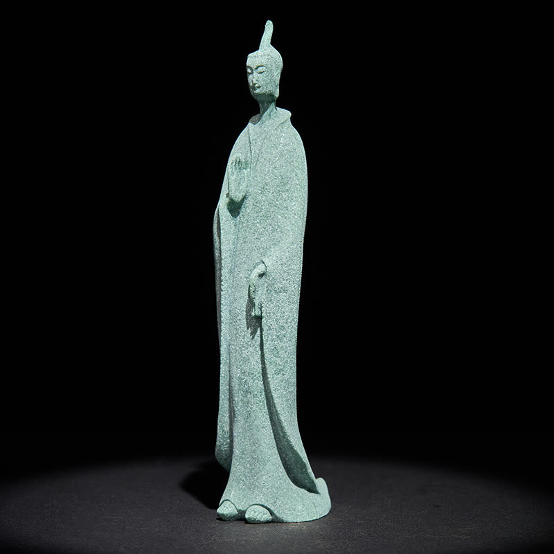 Statua di Buddha Stones in piedi, pietra arenaria, decorazione per la casa, 3,8*6,5*17 cm - Buddha 3,8*6,5*17 cm - image 0