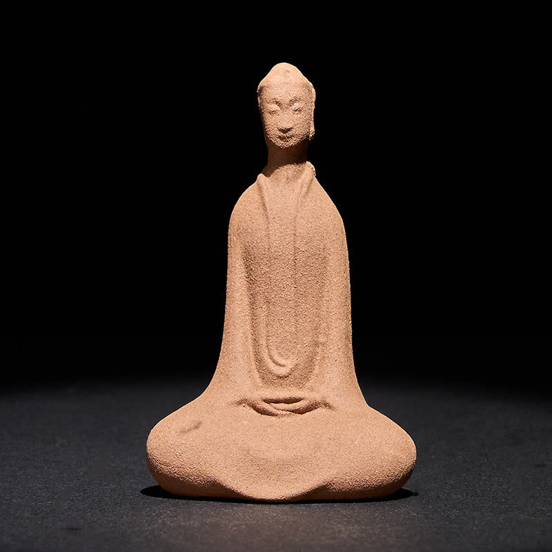 Statua in ceramica Buddha Stones seduto in preghiera, decorazione per la casa Zen, 5*3*8,5 cm - image 2