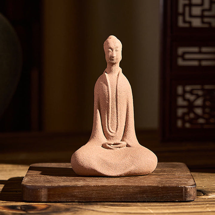 Statua in ceramica Buddha Stones seduto in preghiera, decorazione per la casa Zen, 5*3*8,5 cm - image 1