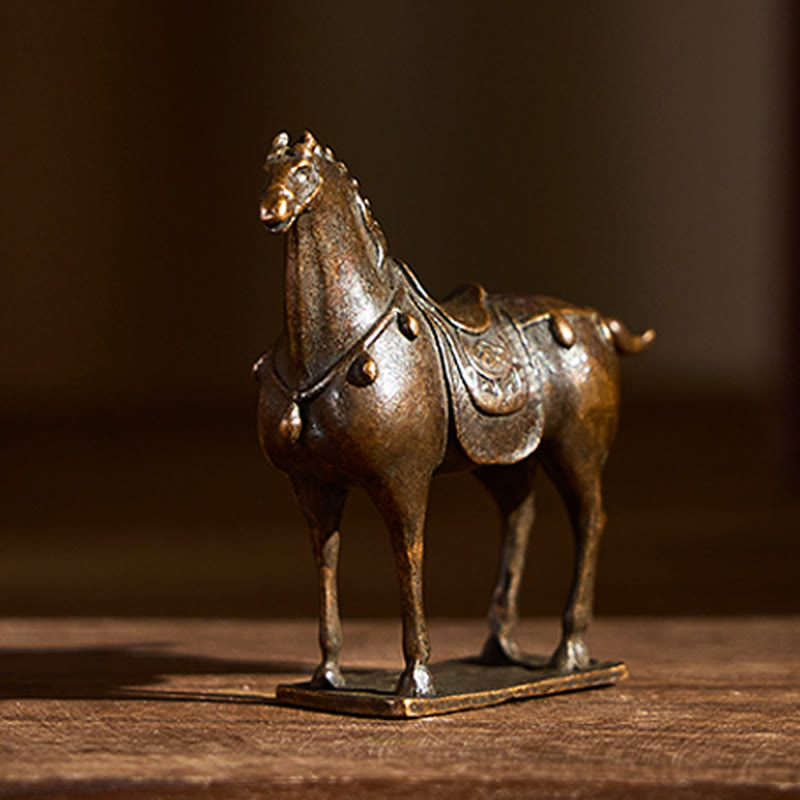 Buddha Stones antiche in lega marrone dell'anno del cavallo, decorazione per la casa, 5,8*4,7 cm - image 1