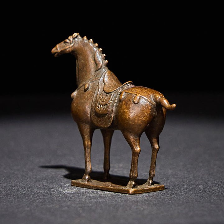 Buddha Stones antiche in lega marrone dell'anno del cavallo, decorazione per la casa, 5,8*4,7 cm - image 4