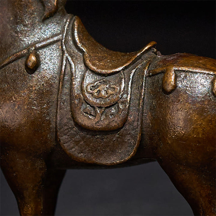 Buddha Stones antiche in lega marrone dell'anno del cavallo, decorazione per la casa, 5,8*4,7 cm - image 8