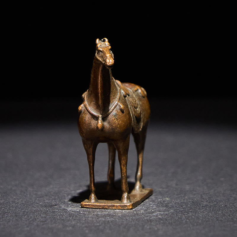 Buddha Stones antiche in lega marrone dell'anno del cavallo, decorazione per la casa, 5,8*4,7 cm - image 3