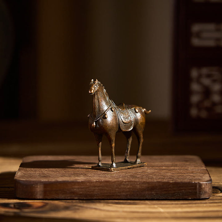 Buddha Stones antiche in lega marrone dell'anno del cavallo, decorazione per la casa, 5,8*4,7 cm - image 5