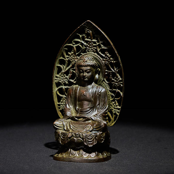 Buddha Stones Tathagata Buddha Statua in lega Zen Decorazione per la casa 9*4,5 cm - image 3