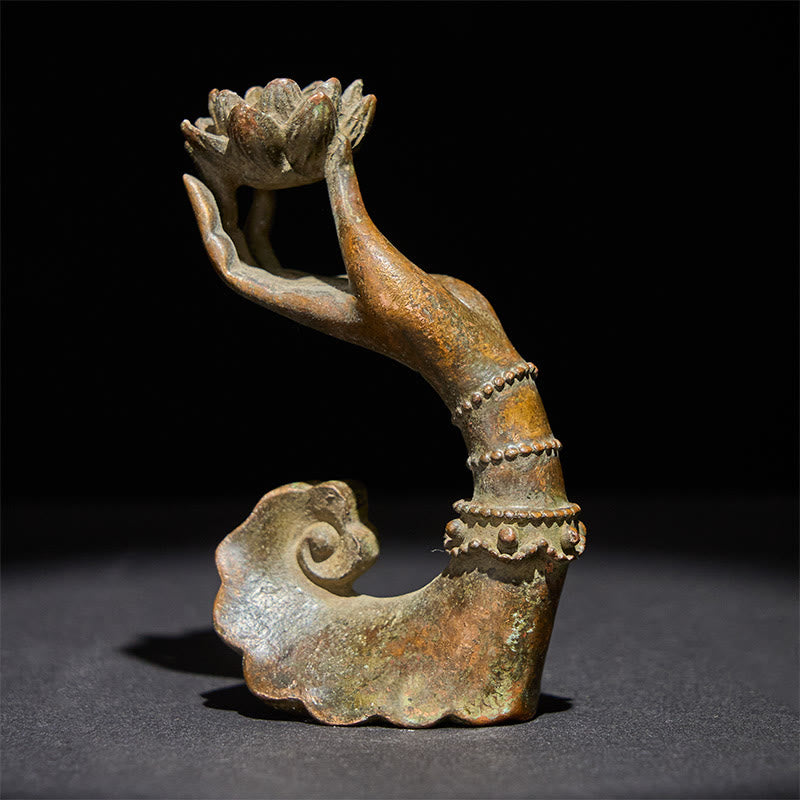 Buddha Stones Classico Buddha Mano di Loto Lega Decorazione per la casa 4,7*2,9*8,4 cm - 4,7*2,9*8,4 centimetri - image 0