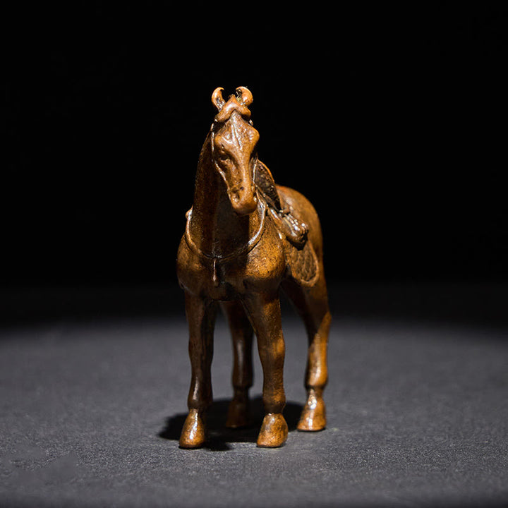 Buddha Stones Antico Anno del Cavallo Lega Decorazione per la casa 7,5*2,6*7 cm - image 4