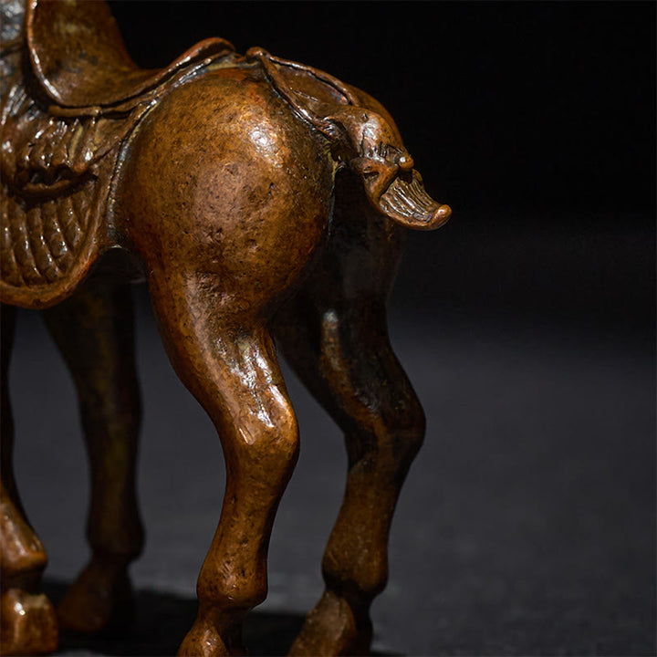 Buddha Stones Antico Anno del Cavallo Lega Decorazione per la casa 7,5*2,6*7 cm - image 9