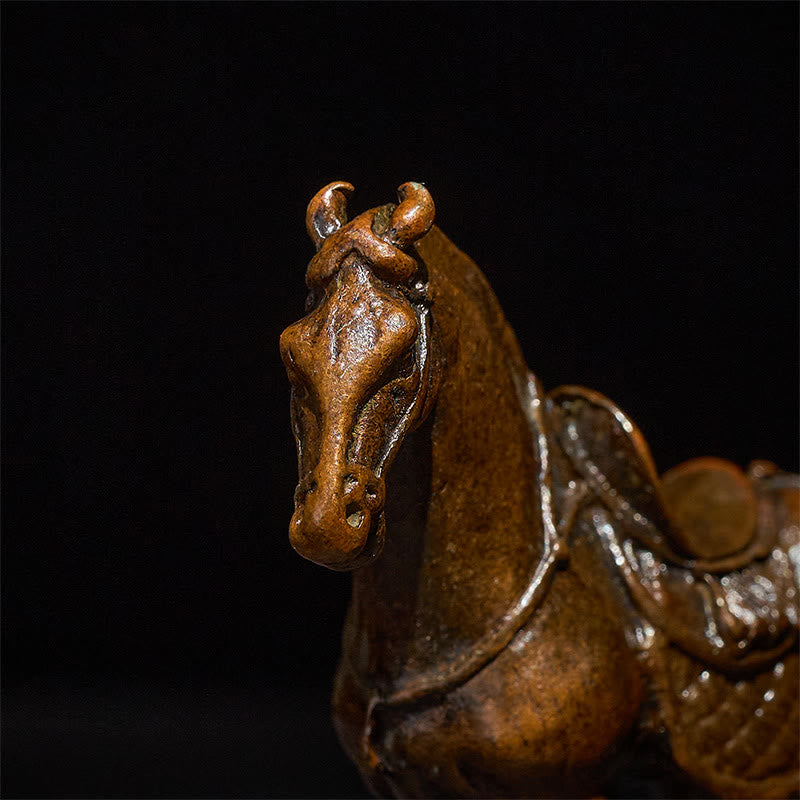 Buddha Stones Antico Anno del Cavallo Lega Decorazione per la casa 7,5*2,6*7 cm - image 6