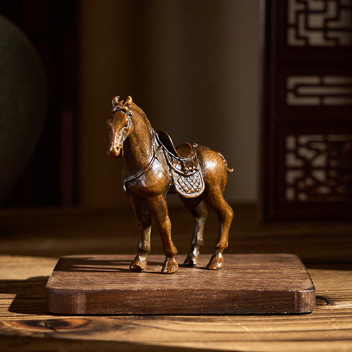 Buddha Stones Antico Anno del Cavallo Lega Decorazione per la casa 7,5*2,6*7 cm - image 2