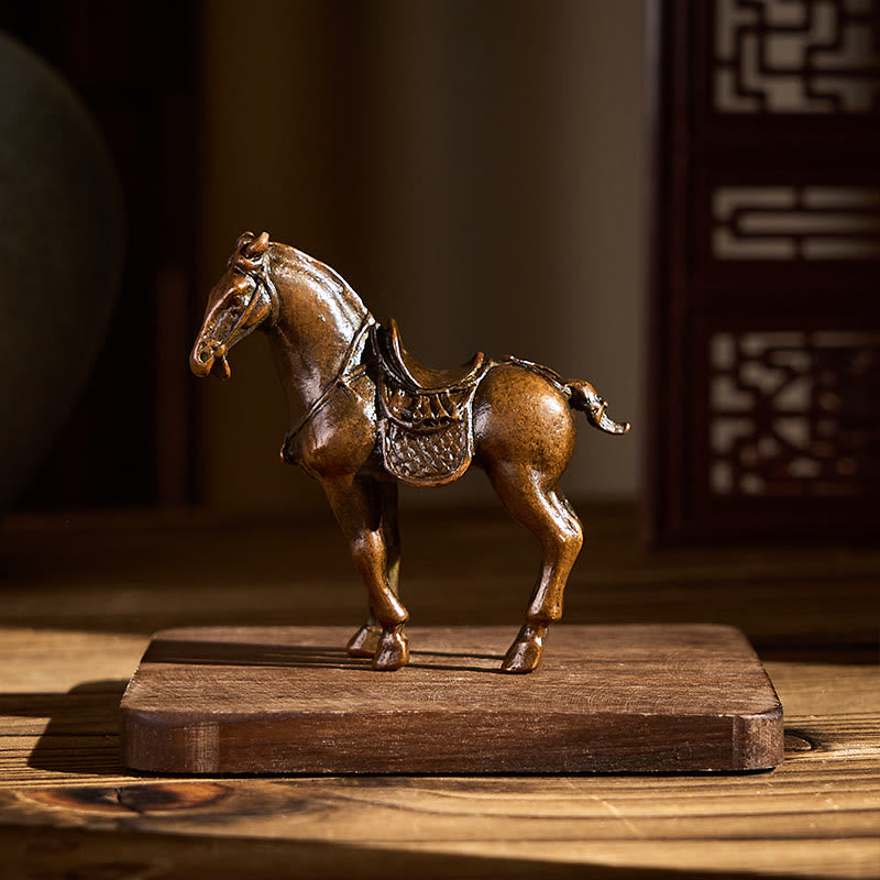 Buddha Stones Antico Anno del Cavallo Lega Decorazione per la casa 7,5*2,6*7 cm - image 3