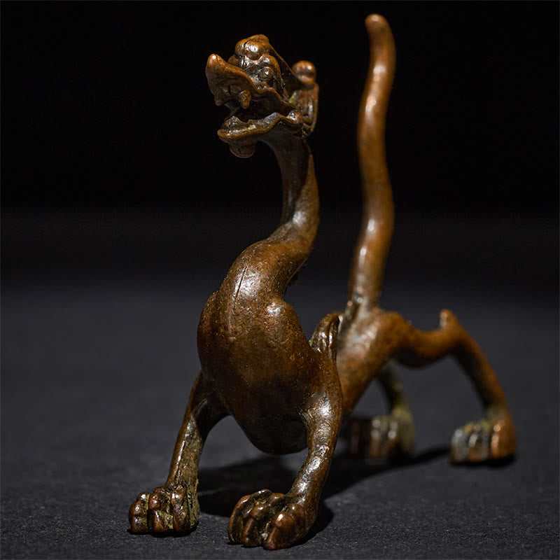 Buddha Stones Mini Drago Lega Protezione Fortuna Decorazione per la casa 7,6*2,5*5,4 cm - image 6