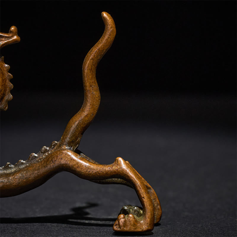 Buddha Stones Mini Drago Lega Protezione Fortuna Decorazione per la casa 7,6*2,5*5,4 cm - image 9