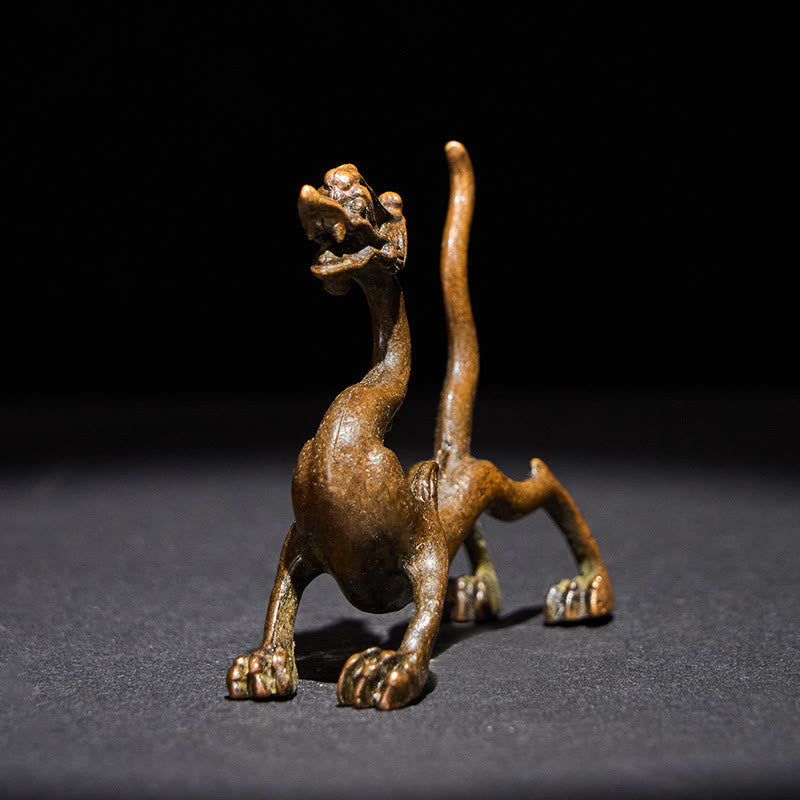 Buddha Stones Mini Drago Lega Protezione Fortuna Decorazione per la casa 7,6*2,5*5,4 cm - image 2