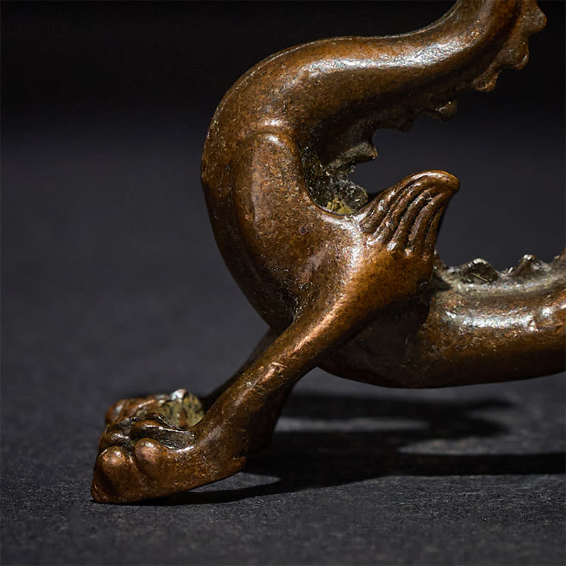 Buddha Stones Mini Drago Lega Protezione Fortuna Decorazione per la casa 7,6*2,5*5,4 cm - image 8