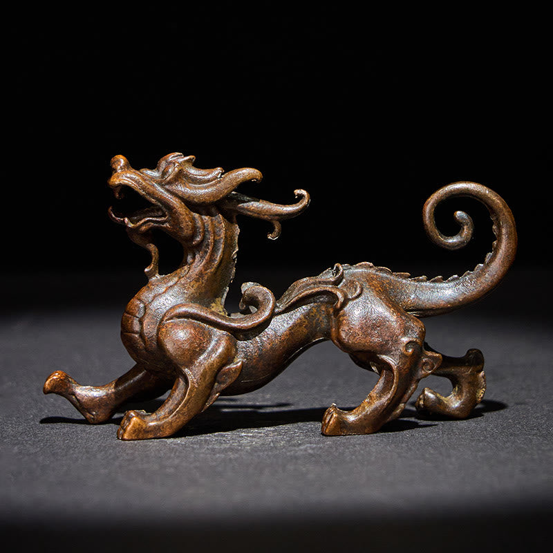 Buddha Stones FengShui Piccola lega PiXiu Decorazione per ricchezza e fortuna 9,2*2,4*5,2 cm - PiXiu 9,2*2,4*5,2 cm - image 0