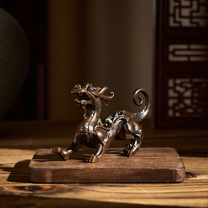 Buddha Stones FengShui Piccola lega PiXiu Decorazione per ricchezza e fortuna 9,2*2,4*5,2 cm - image 5