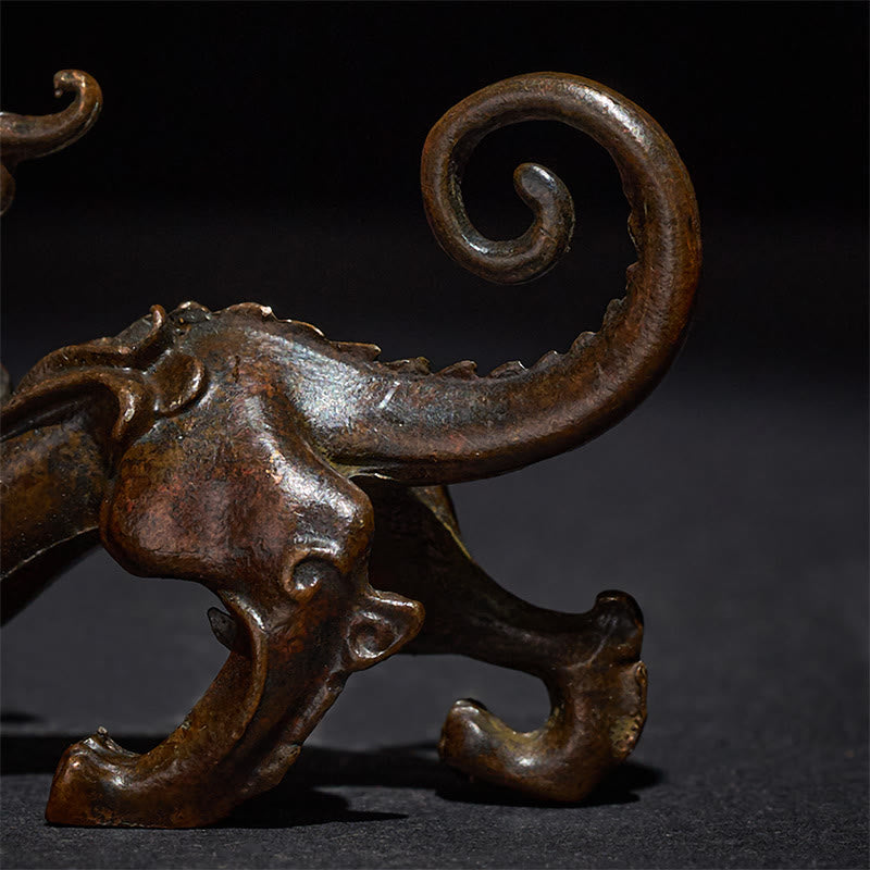 Buddha Stones FengShui Piccola lega PiXiu Decorazione per ricchezza e fortuna 9,2*2,4*5,2 cm - image 9