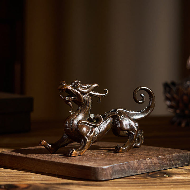 Buddha Stones FengShui Piccola lega PiXiu Decorazione per ricchezza e fortuna 9,2*2,4*5,2 cm - image 4