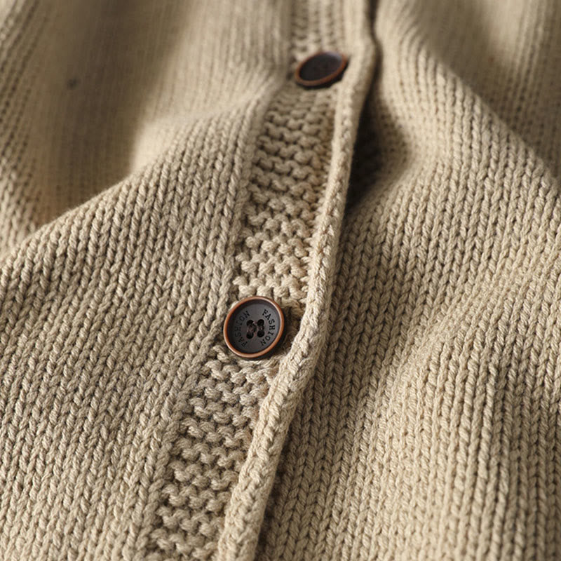 Cardigan da donna in cotone con maniche lunghe e bottoni, motivo patchwork Buddha Stones - image 8