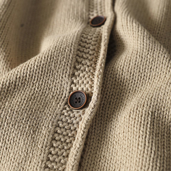 Cardigan da donna in cotone con maniche lunghe e bottoni, motivo patchwork Buddha Stones - image 8