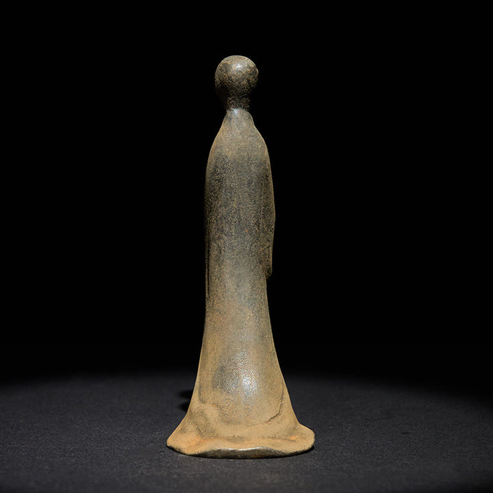 Statua Buddha Stones in piedi senza forma, fatta a mano, in resina fusa, con polvere di ferro e ruggine, decorazione - image 2