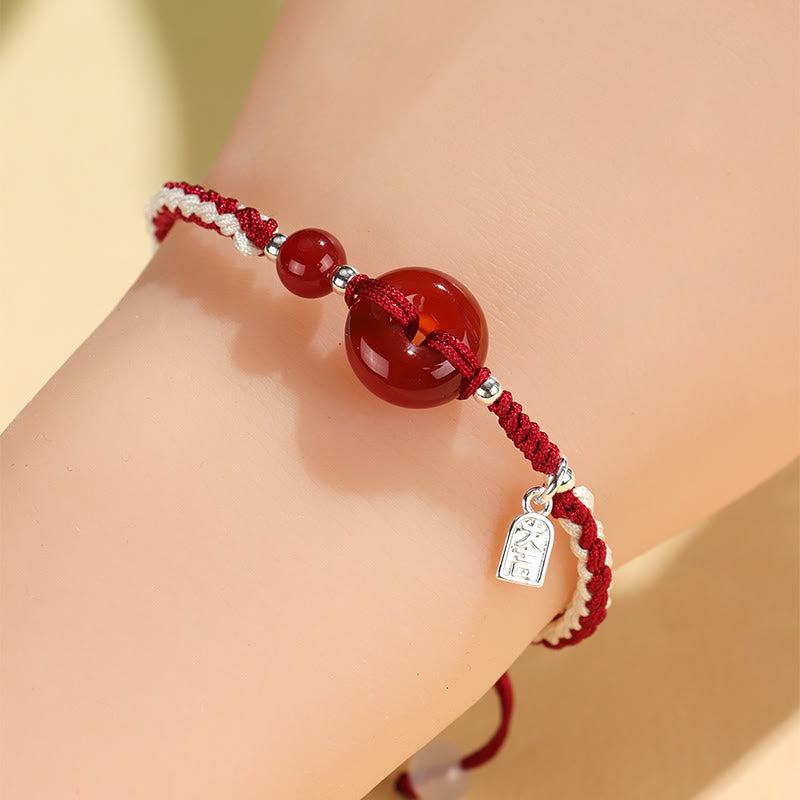 Braccialetto della fortuna con fibbia della pace in agata verde e avventurina Buddha Stones - image 10