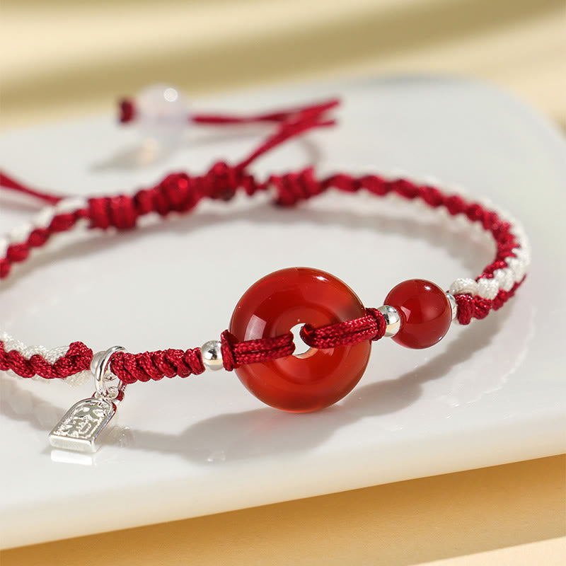 Braccialetto della fortuna con fibbia della pace in agata verde e avventurina Buddha Stones - image 9