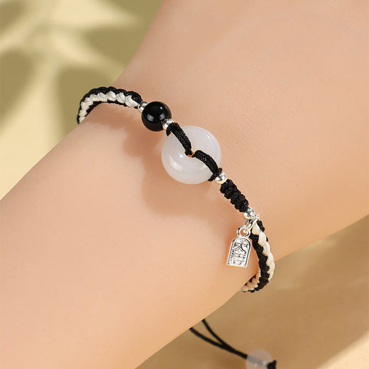 Braccialetto della fortuna con fibbia della pace in agata verde e avventurina Buddha Stones - image 14