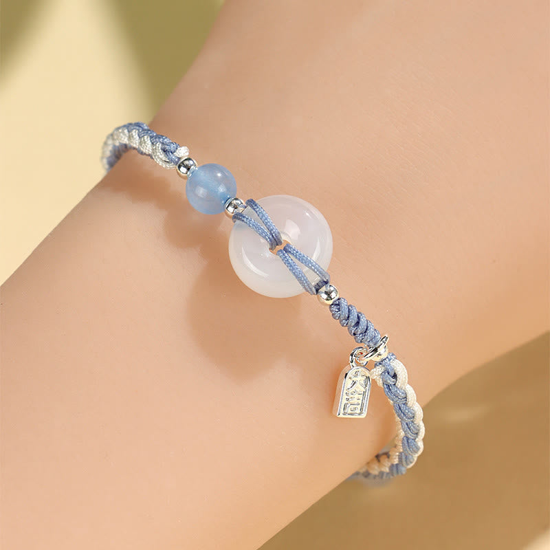 Braccialetto della fortuna con fibbia della pace in agata verde e avventurina Buddha Stones - image 16