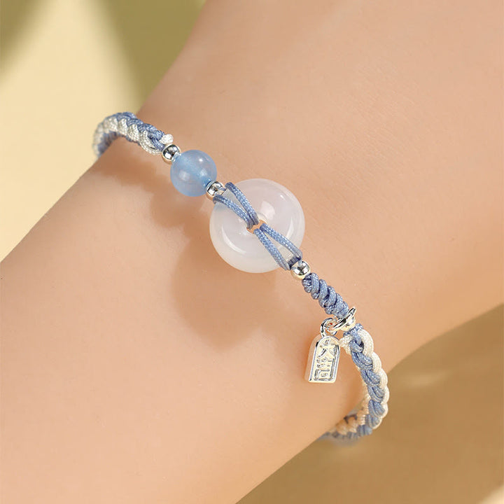 Braccialetto della fortuna con fibbia della pace in agata verde e avventurina Buddha Stones - image 16