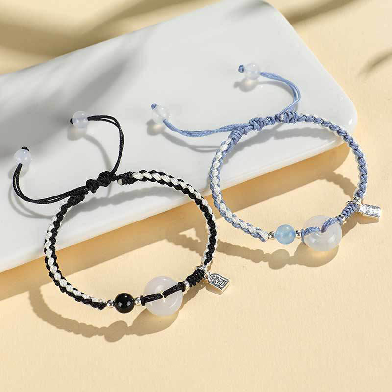 Braccialetto della fortuna con fibbia della pace in agata verde e avventurina Buddha Stones - image 20