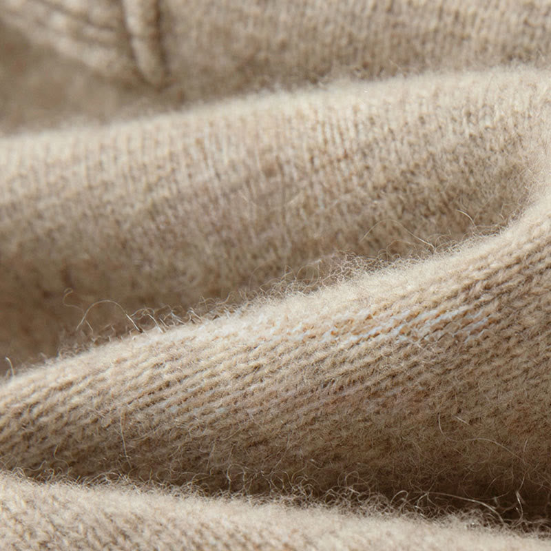 Maglione invernale a maniche lunghe in lana con bottoni cinesi e rana, tinta unita, da uomo , Buddha Stones - image 13