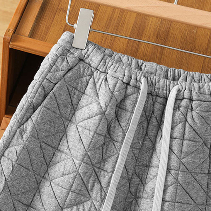 Pantaloni a gamba larga termici con coulisse e tasche, tinta unita, da donna , Buddha Stones - image 12